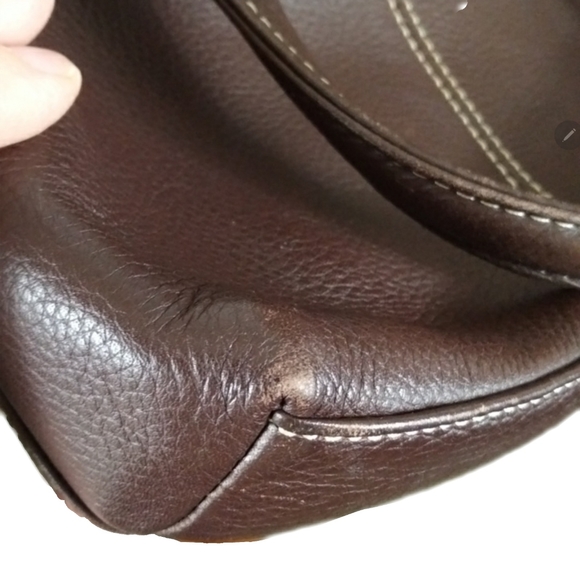 Fossil Lightly Pebbled Brown Leather Crossbody/Shoulder Bag - Picture 5 of 10